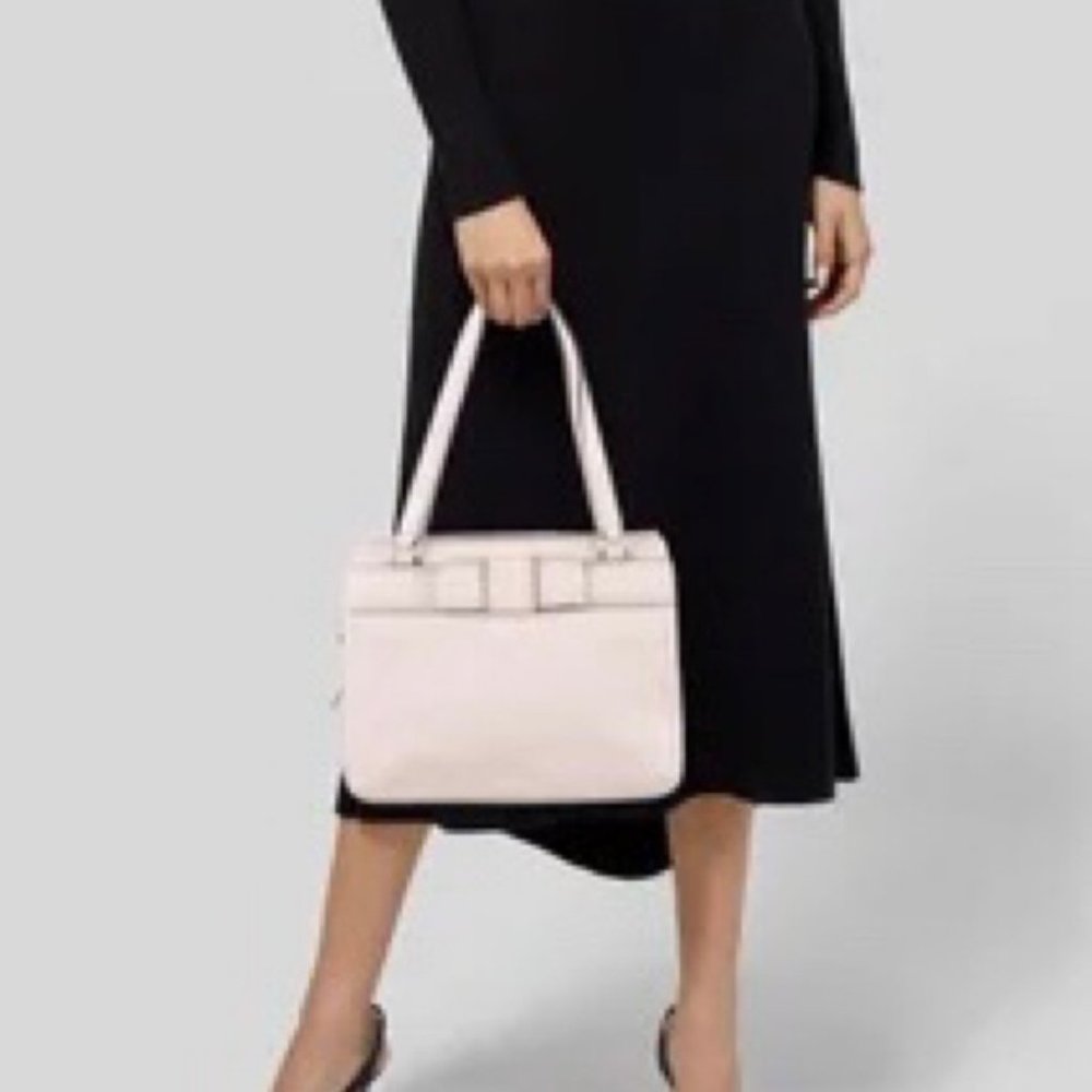 NWT Kate Spade Valencia Road Darcy Zip Bag Posy Pink Ostrich Textured Leather